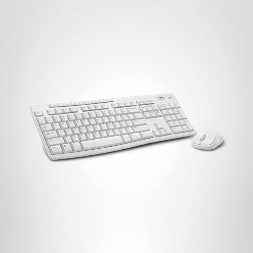 - Logitech MK270 Wireless Keyboard and Mouse Combo for Windows, 2.4 GHz, 8 Multimedia Keys, PC, Laptop, Wireless Keyboard Compact Mouse Combo - Rose