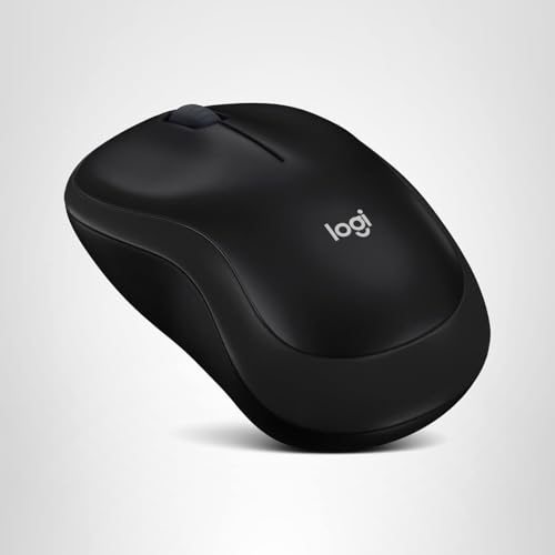 - Logitech M185 Wireless Mouse, 2.4GHz with USB Mini Receiver, 12-Month Battery Life, 1000 DPI Optical Tracking, Ambidextrous PC/Mac/Laptop - Swift Grey