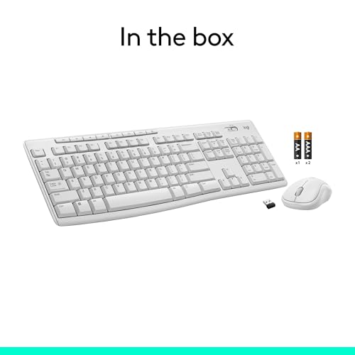 - Logitech MK270 Wireless Keyboard and Mouse Combo for Windows, 2.4 GHz, 8 Multimedia Keys, PC, Laptop, Wireless Keyboard Compact Mouse Combo - Rose