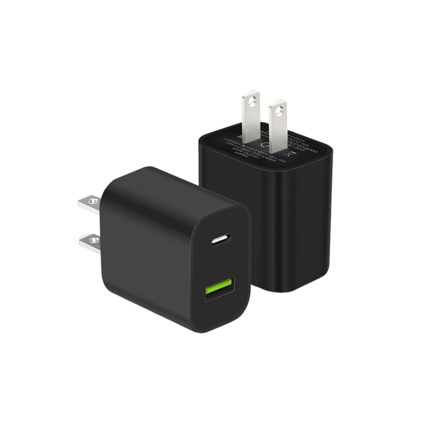 - 2 Pack USB C Charger Block, Dual Port Type C Wall Charger Fast Charging 20W Power Adapter Cube for iPhone 14/14 Pro/14 Pro Max/14 Plus/13/12/11, XS/XR/X, iPad, Samsung, More