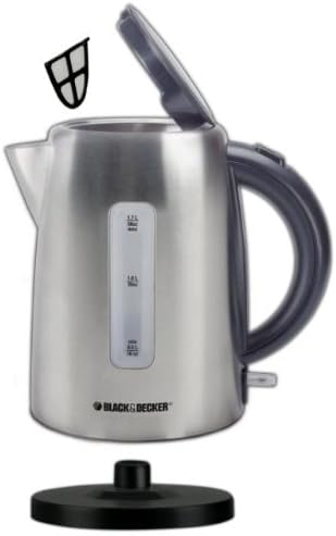- BLACK+DECKER 1.7L Cordless Kettle, Silver, KE2000SD