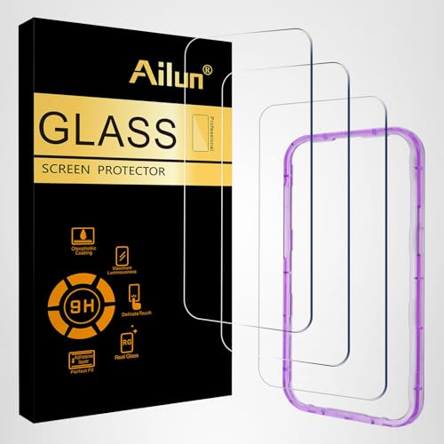 - Ailun 3 Pack Screen Protector for iPhone 17 Pro [6.3 inch] with Installation Frame, Tempered Glass,Sensor Protection, Dynamic Island Compatible, Case Friendly [Not for iPhone 17/17 Pro Max/iPhone Air]
