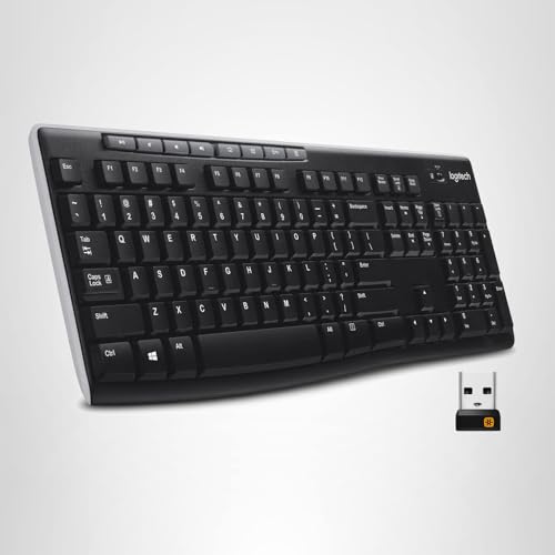 - Logitech MK270 Wireless Keyboard and Mouse Combo for Windows, 2.4 GHz, 8 Multimedia Keys, PC, Laptop, Wireless Keyboard Compact Mouse Combo - Rose