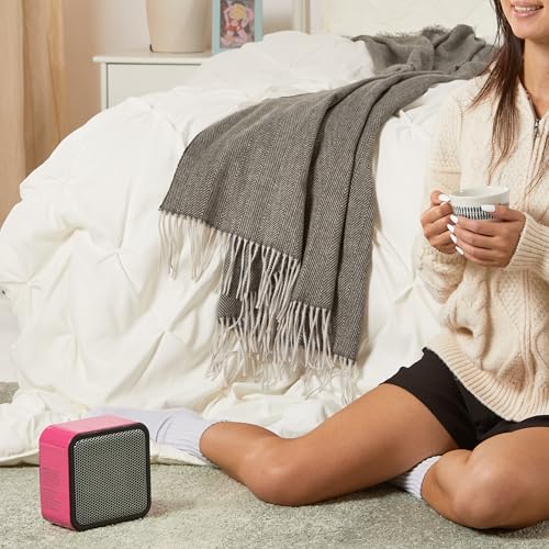 - Amazon Basics Portable Mini Ceramic Space Heater, for Office Desk and Indoor Use, 500 W, With Tip-Over Protection, Lightweight (1.4 LBS), White, 5.9 x 3.2 x 6 inches