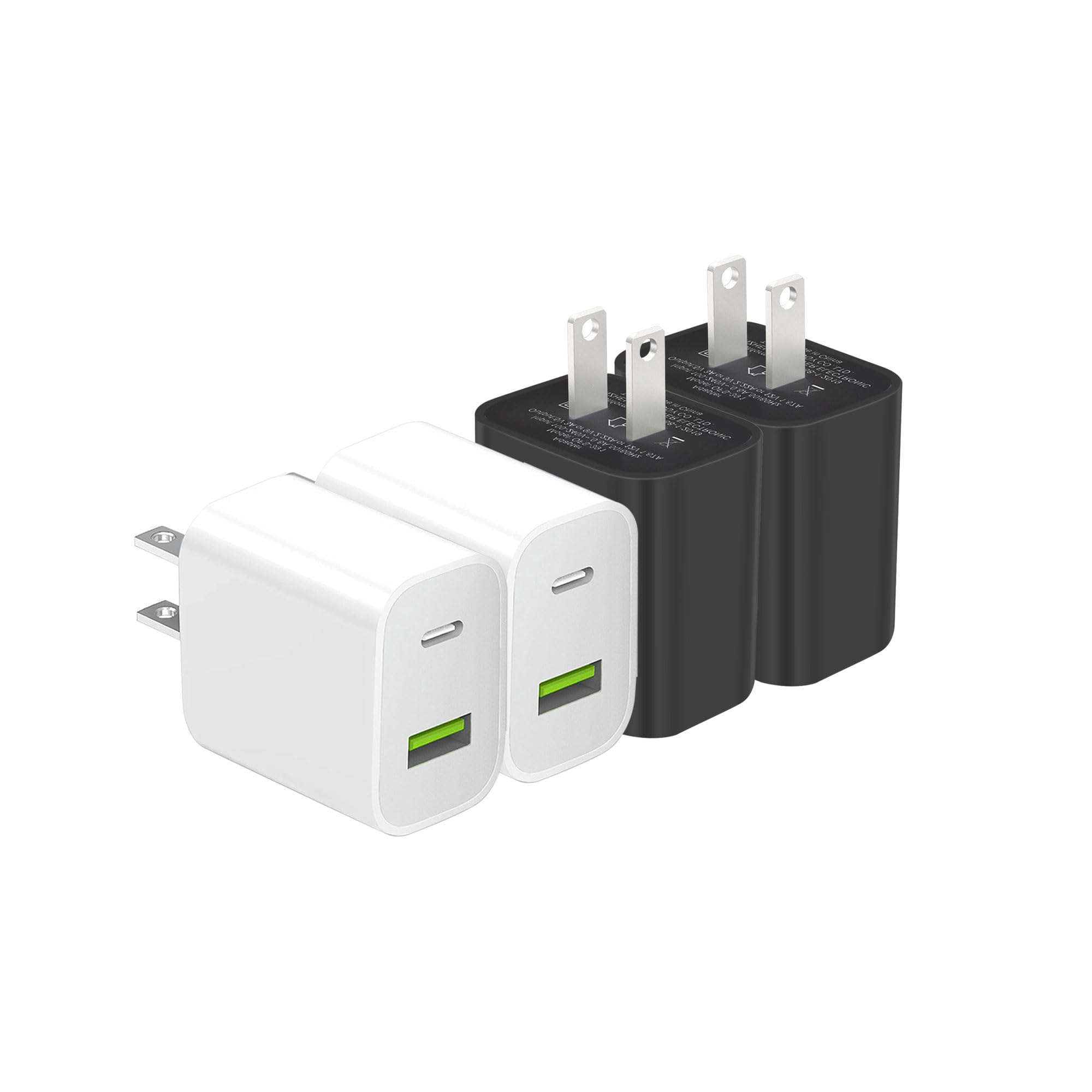 - 2 Pack USB C Charger Block, Dual Port Type C Wall Charger Fast Charging 20W Power Adapter Cube for iPhone 14/14 Pro/14 Pro Max/14 Plus/13/12/11, XS/XR/X, iPad, Samsung, More