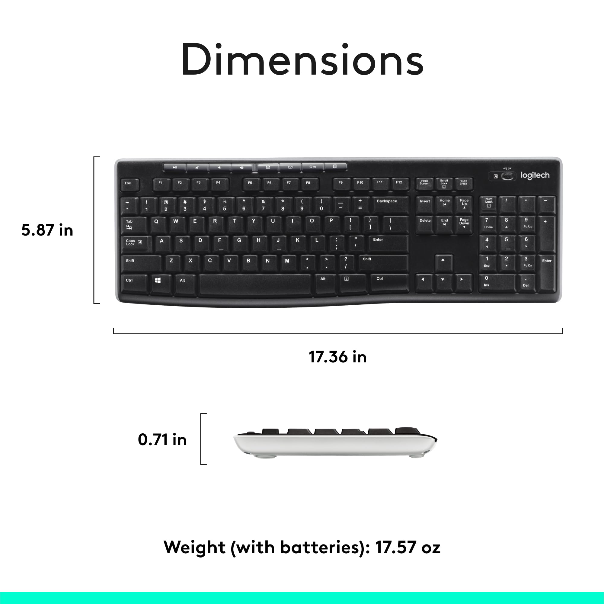- Logitech MK270 Wireless Keyboard and Mouse Combo for Windows, 2.4 GHz, 8 Multimedia Keys, PC, Laptop, Wireless Keyboard Compact Mouse Combo - Rose