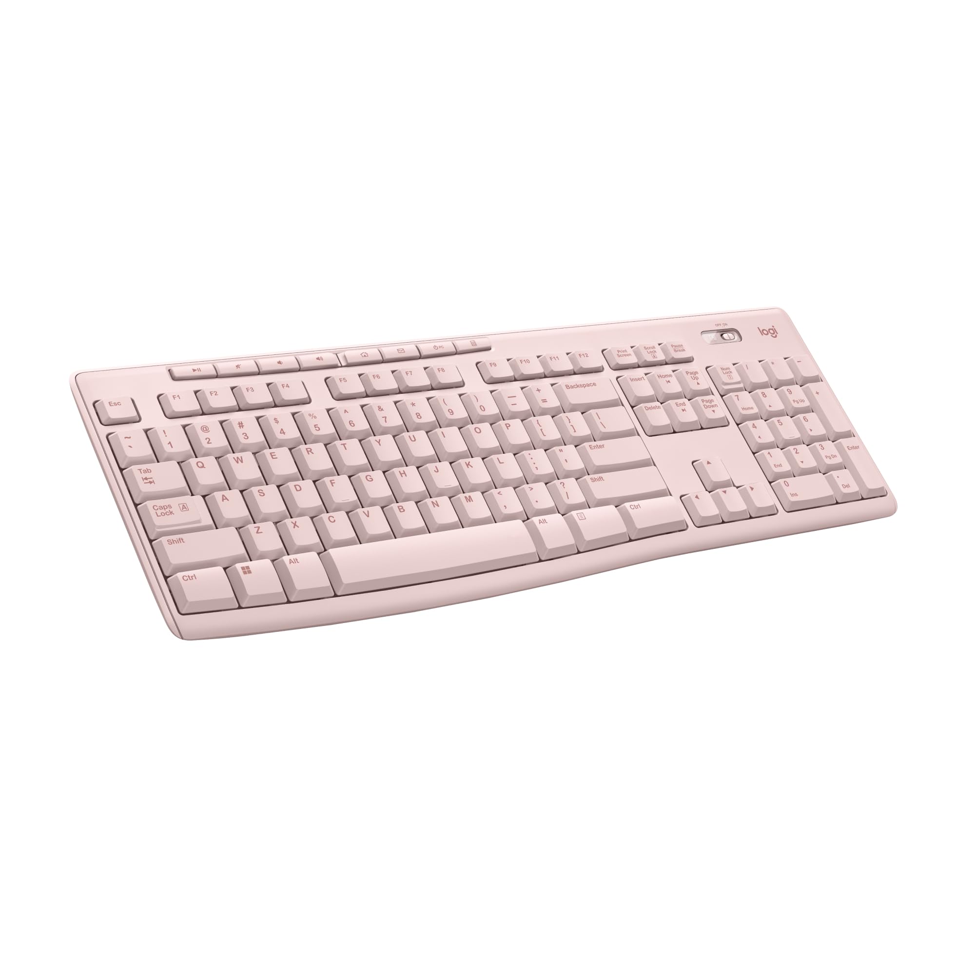 - Logitech MK270 Wireless Keyboard and Mouse Combo for Windows, 2.4 GHz, 8 Multimedia Keys, PC, Laptop, Wireless Keyboard Compact Mouse Combo - Rose