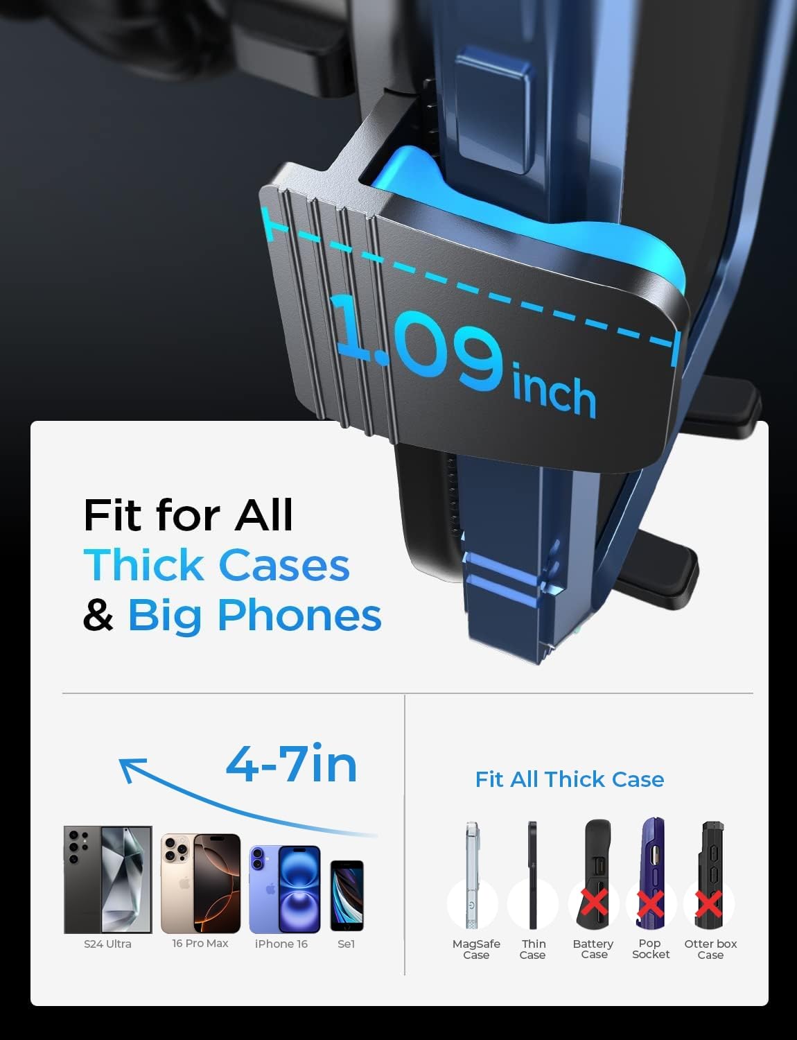 - LISEN Phone Mount for Car Vent [Never Blocking] Rotatable Car Phone Holder Air Vent Clip 2024 Hands Free Cell Phone Car Mount for iPhone 16 Pro Max Plus 15 14 13 Samsung Android, Pink