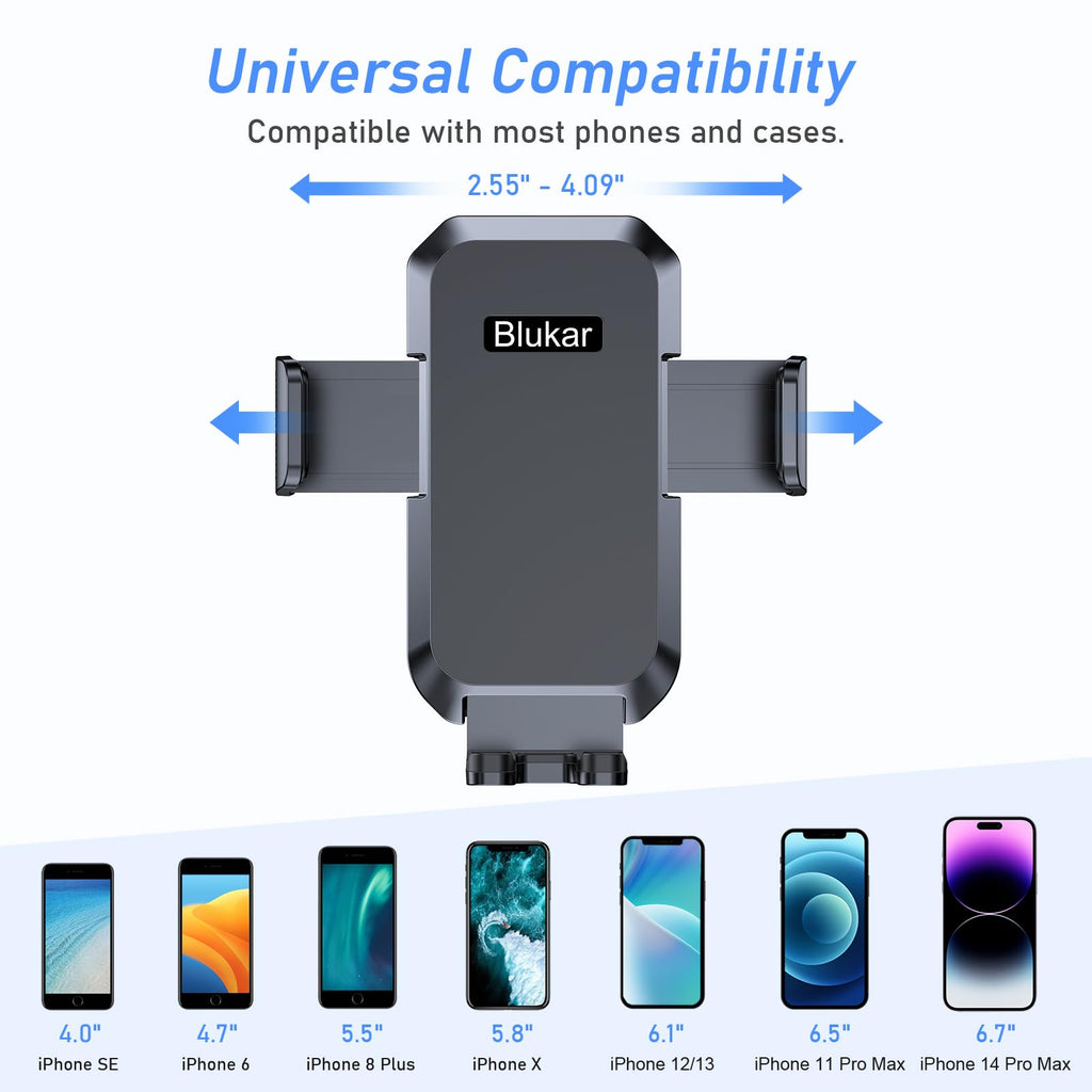 - Blukar Car Phone Holder Mount, Super Stable Air Vent Cell Phone Car Mount with 2025 Metal Hook Clip, 360° Rotation,One Button Release for iPhone, Galaxy, Google, and All Other Smartphones