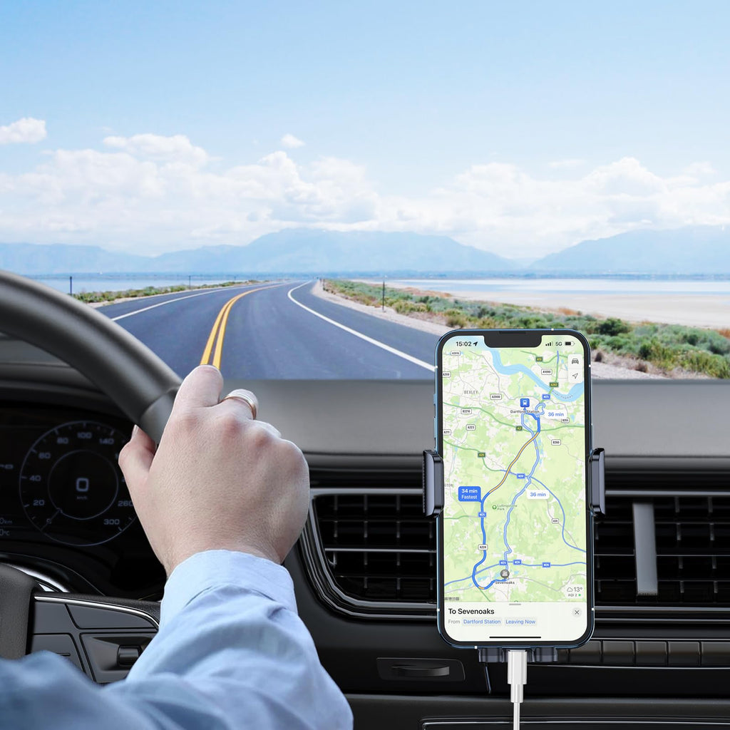 - Blukar Car Phone Holder Mount, Super Stable Air Vent Cell Phone Car Mount with 2025 Metal Hook Clip, 360° Rotation,One Button Release for iPhone, Galaxy, Google, and All Other Smartphones