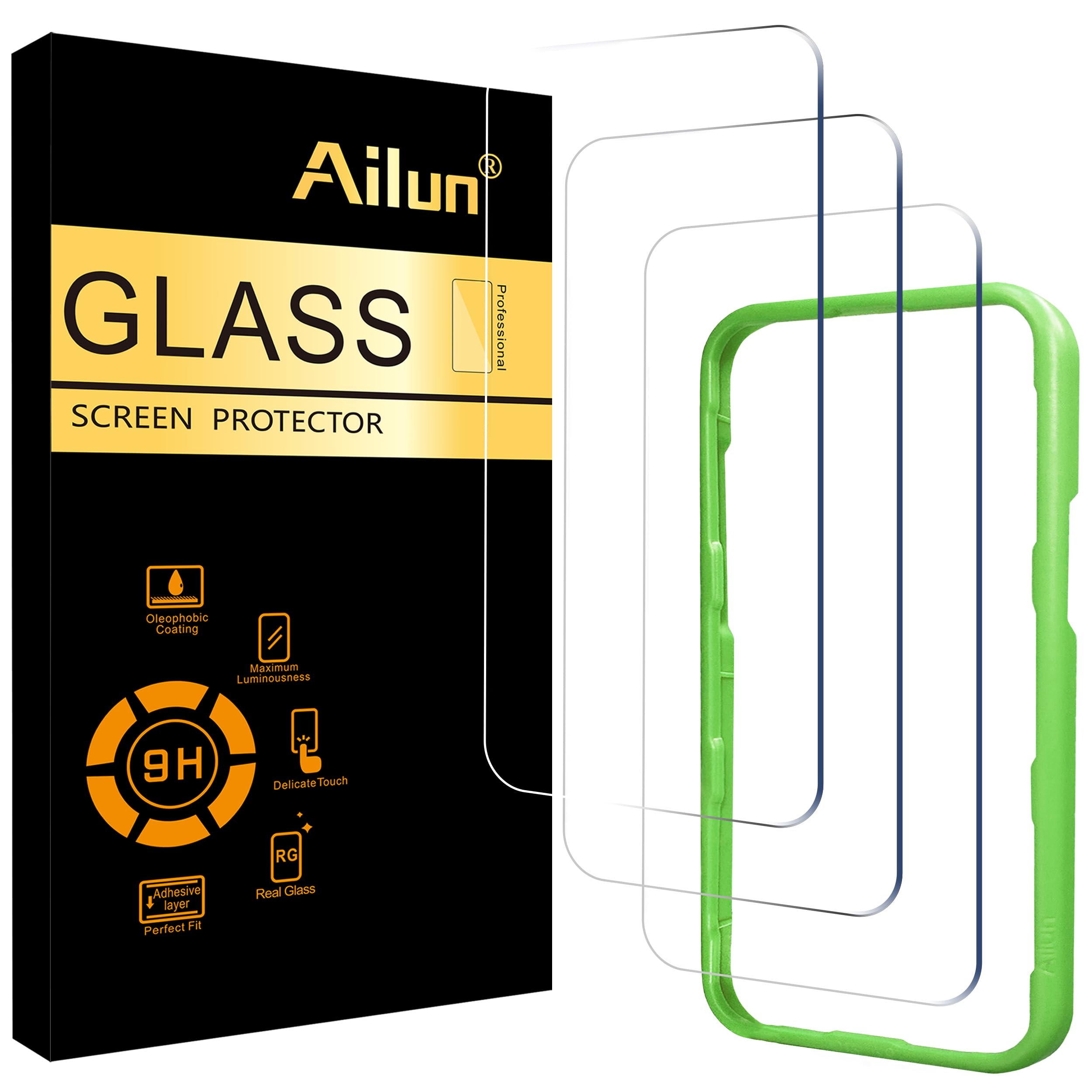 - Ailun 3 Pack Screen Protector for iPhone 17 Pro [6.3 inch] with Installation Frame, Tempered Glass,Sensor Protection, Dynamic Island Compatible, Case Friendly [Not for iPhone 17/17 Pro Max/iPhone Air]