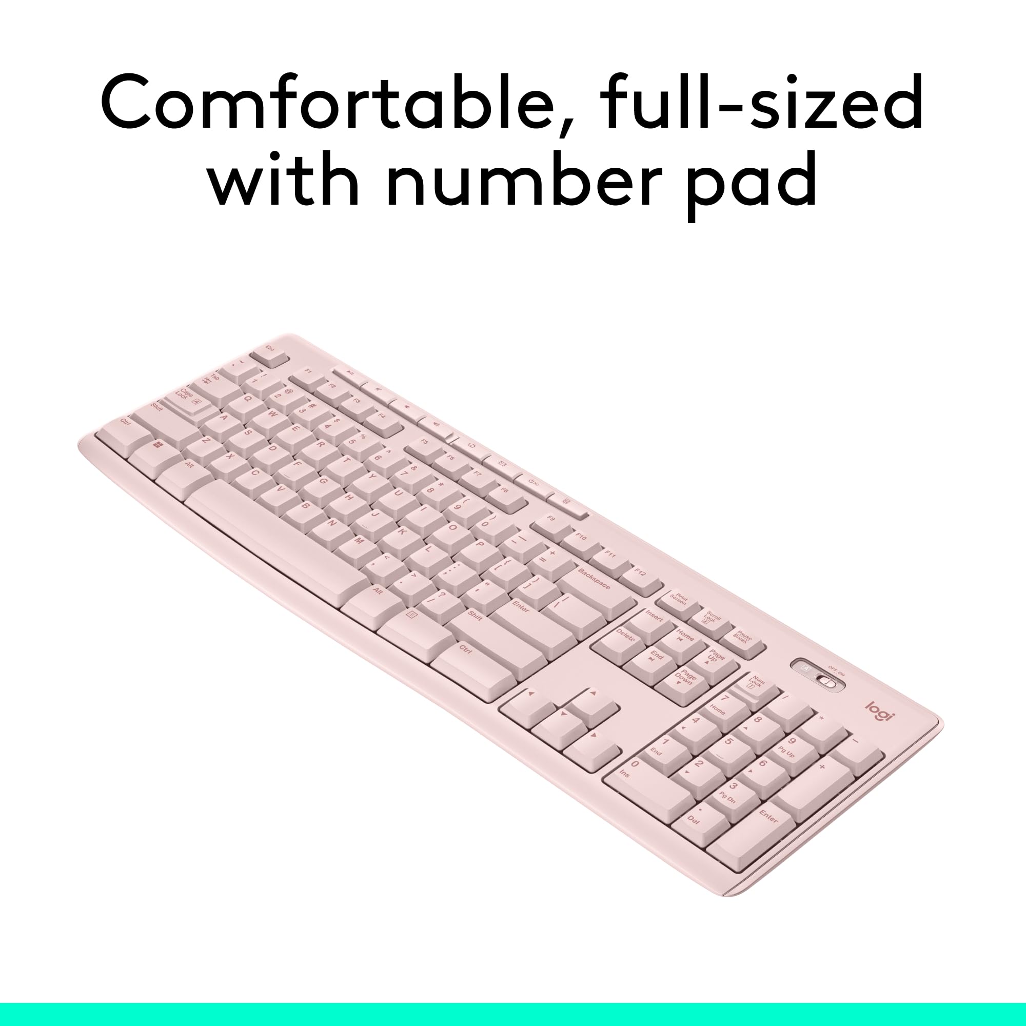 - Logitech MK270 Wireless Keyboard and Mouse Combo for Windows, 2.4 GHz, 8 Multimedia Keys, PC, Laptop, Wireless Keyboard Compact Mouse Combo - Rose