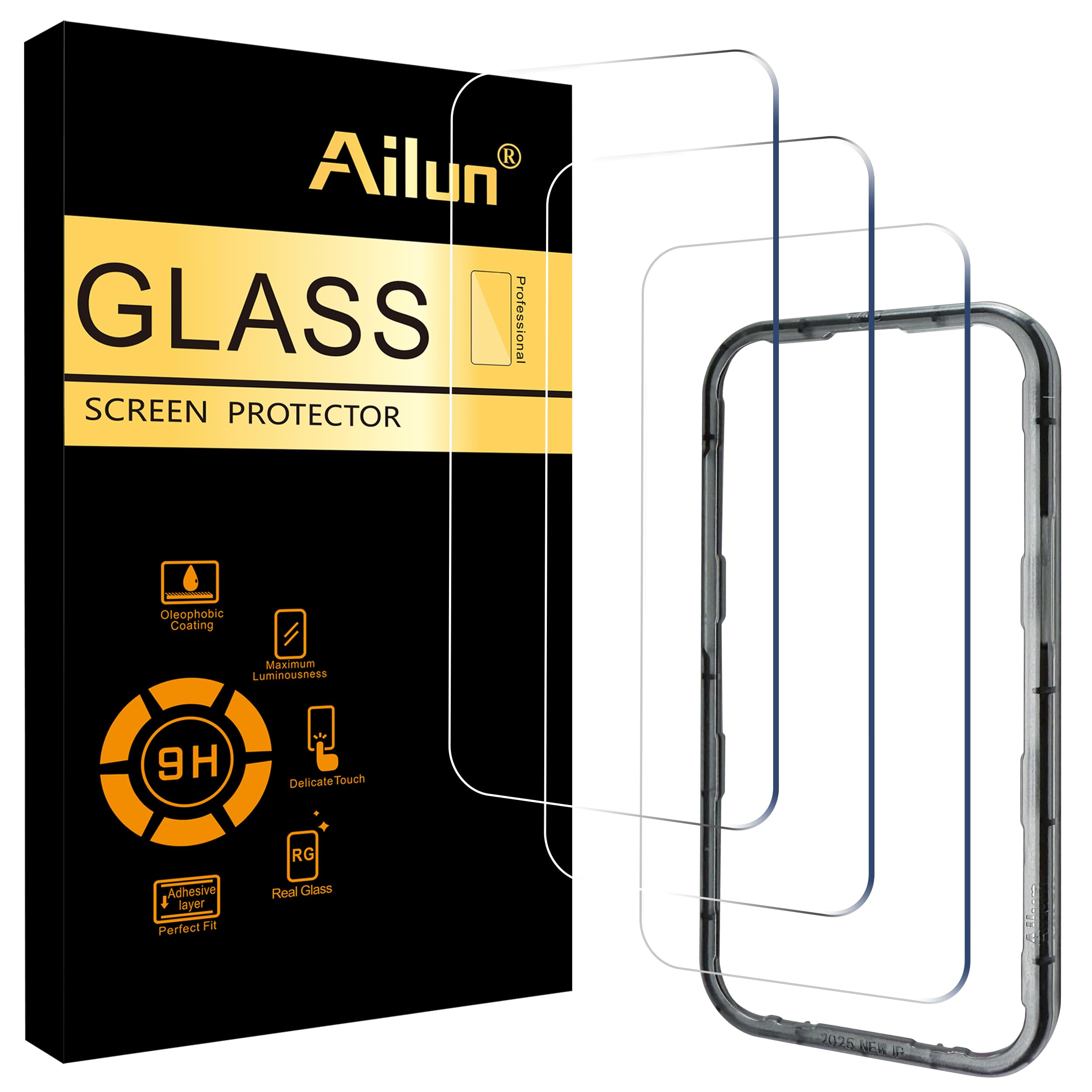- Ailun 3 Pack Screen Protector for iPhone 17 Pro [6.3 inch] with Installation Frame, Tempered Glass,Sensor Protection, Dynamic Island Compatible, Case Friendly [Not for iPhone 17/17 Pro Max/iPhone Air]