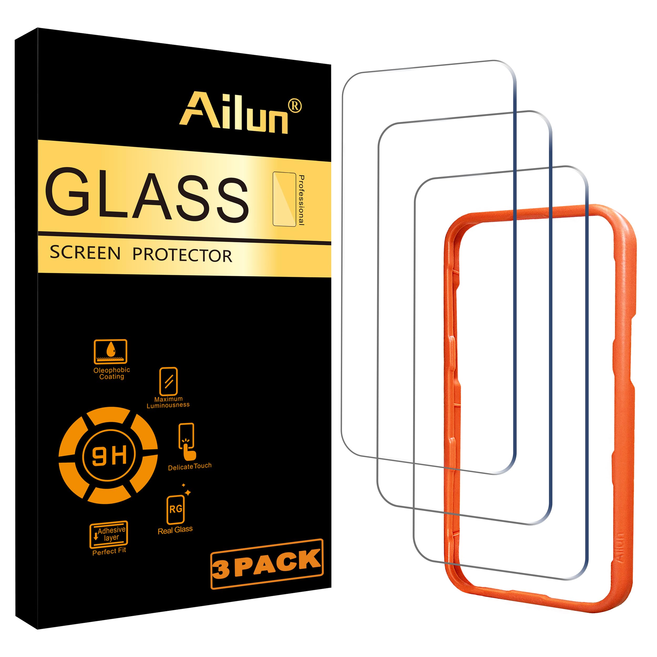 - Ailun 3 Pack Screen Protector for iPhone 17 Pro [6.3 inch] with Installation Frame, Tempered Glass,Sensor Protection, Dynamic Island Compatible, Case Friendly [Not for iPhone 17/17 Pro Max/iPhone Air]