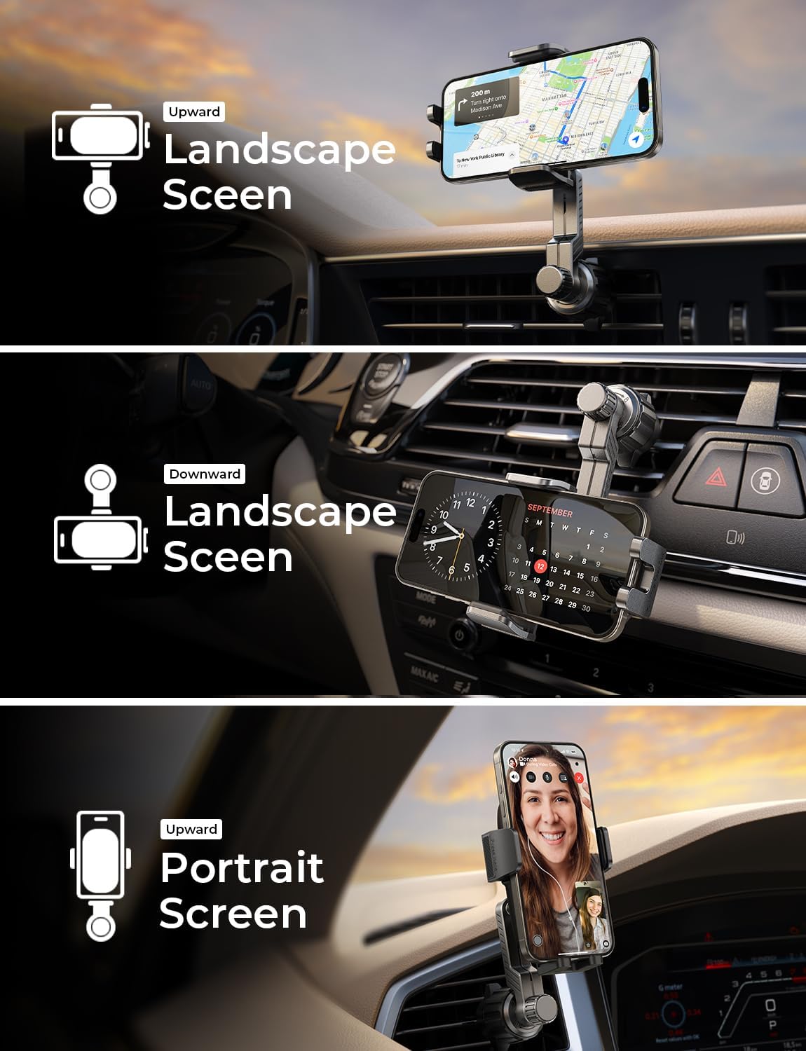 - LISEN Phone Mount for Car Vent [Never Blocking] Rotatable Car Phone Holder Air Vent Clip 2024 Hands Free Cell Phone Car Mount for iPhone 16 Pro Max Plus 15 14 13 Samsung Android, Pink