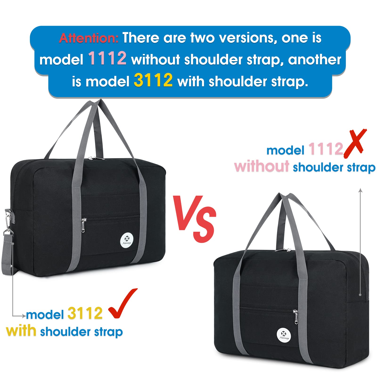 - For Spirit Airlines Personal Item Bag 18x14x8 Foldable Travel Duffel Bag Tote Carry on Luggage Duffle Overnight for Women and Men