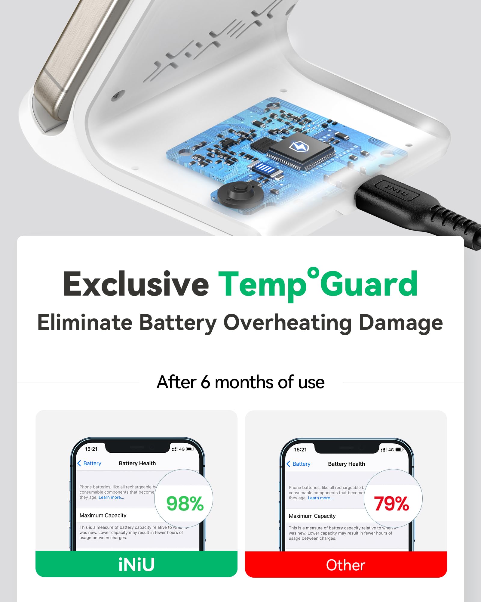 - [2-Pack] Wireless Charger, INIU 15W Qi-Certified Fast Wireless Charging Stand with Sleep-Friendly Adaptive Light Compatible with iPhone 16 15 14 13 12 Pro Max Plus Samsung Galaxy S22 S21 Note 20 etc