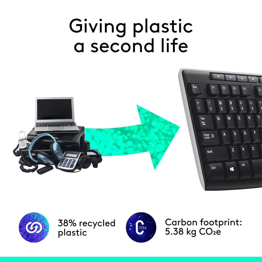 - Logitech MK270 Wireless Keyboard and Mouse Combo for Windows, 2.4 GHz, 8 Multimedia Keys, PC, Laptop, Wireless Keyboard Compact Mouse Combo - Rose