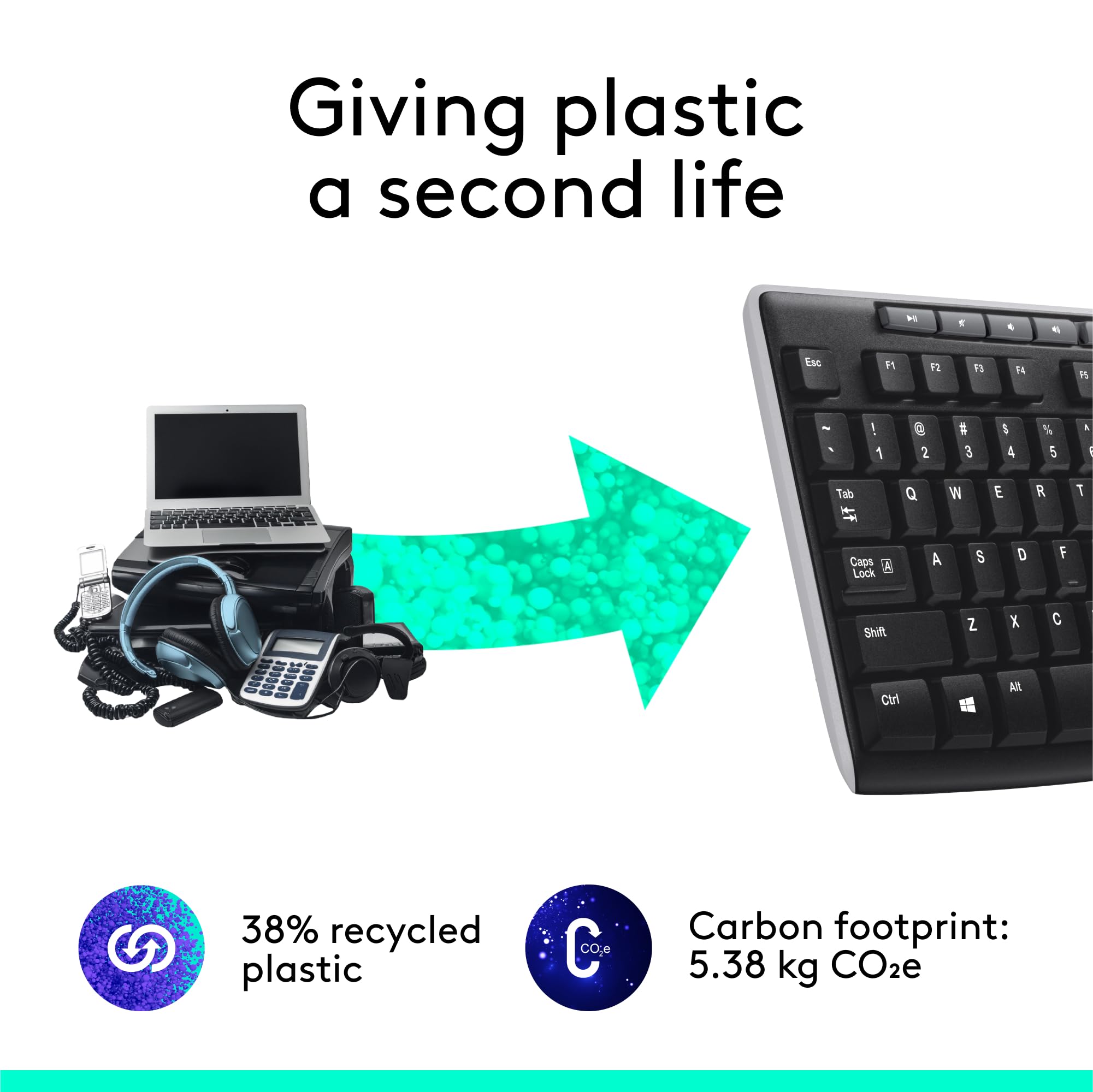 - Logitech MK270 Wireless Keyboard and Mouse Combo for Windows, 2.4 GHz, 8 Multimedia Keys, PC, Laptop, Wireless Keyboard Compact Mouse Combo - Rose