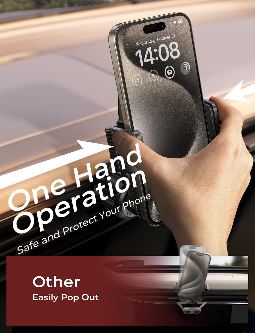 - LISEN Phone Mount for Car Vent [Never Blocking] Rotatable Car Phone Holder Air Vent Clip 2024 Hands Free Cell Phone Car Mount for iPhone 16 Pro Max Plus 15 14 13 Samsung Android, Pink