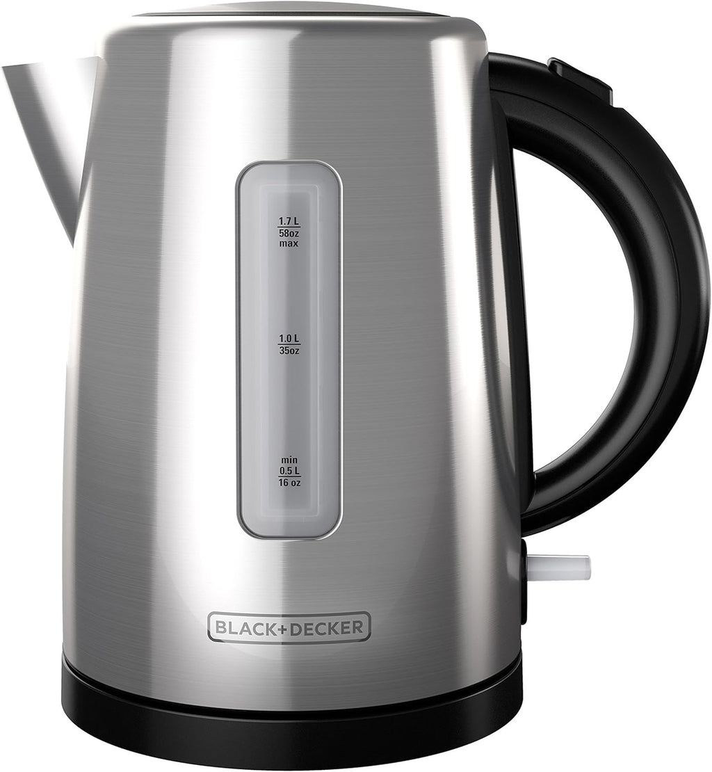 - BLACK+DECKER 1.7L Cordless Kettle, Silver, KE2000SD