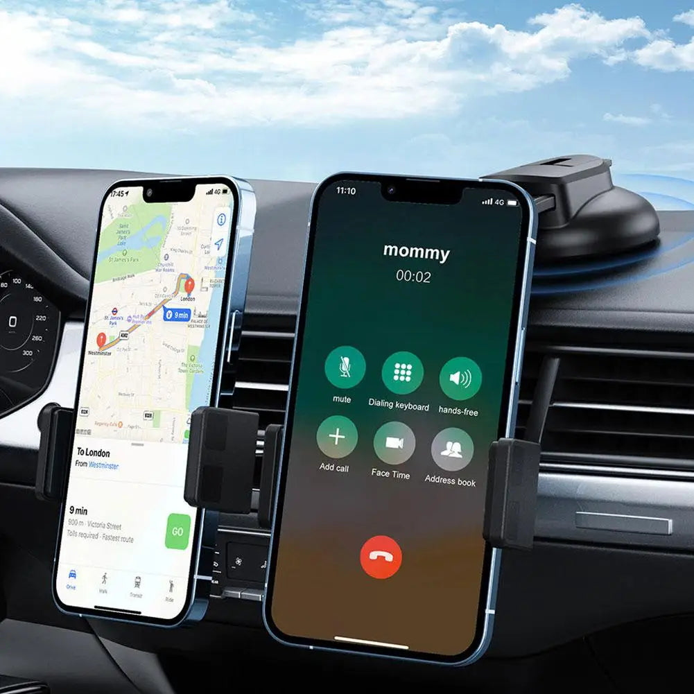 Car Dual Head Phone Holder 360°Universal