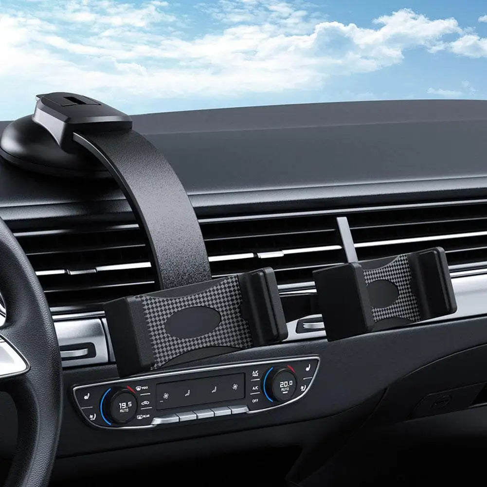 Car Dual Head Phone Holder 360°Universal