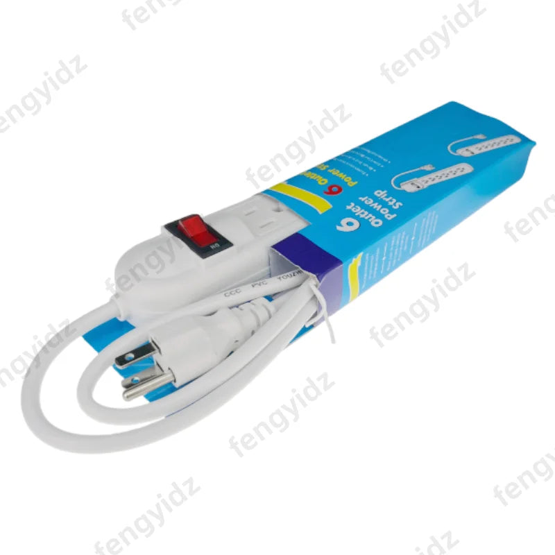 fengyidz US Power Strip Surge Protector with 6 Outlet  with 1m Extension Cord for Home and Office