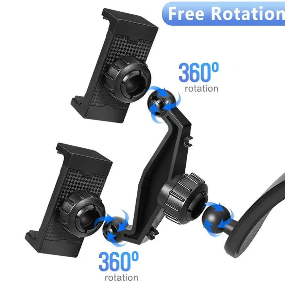 Car Dual Head Phone Holder 360°Universal