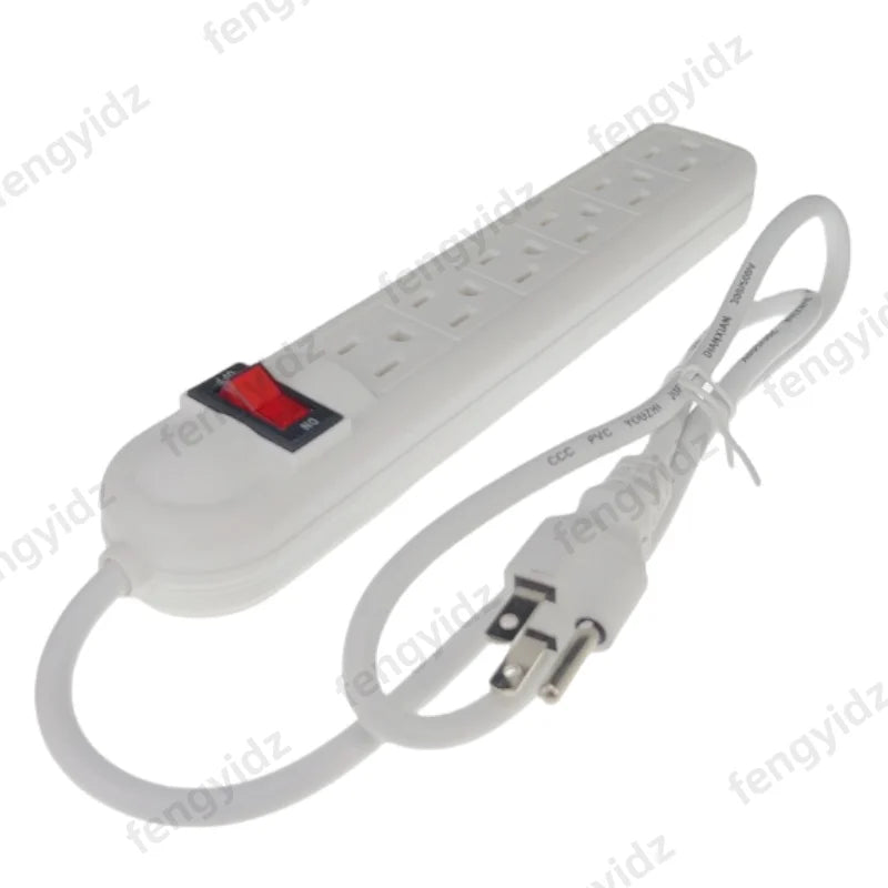 fengyidz US Power Strip Surge Protector with 6 Outlet  with 1m Extension Cord for Home and Office