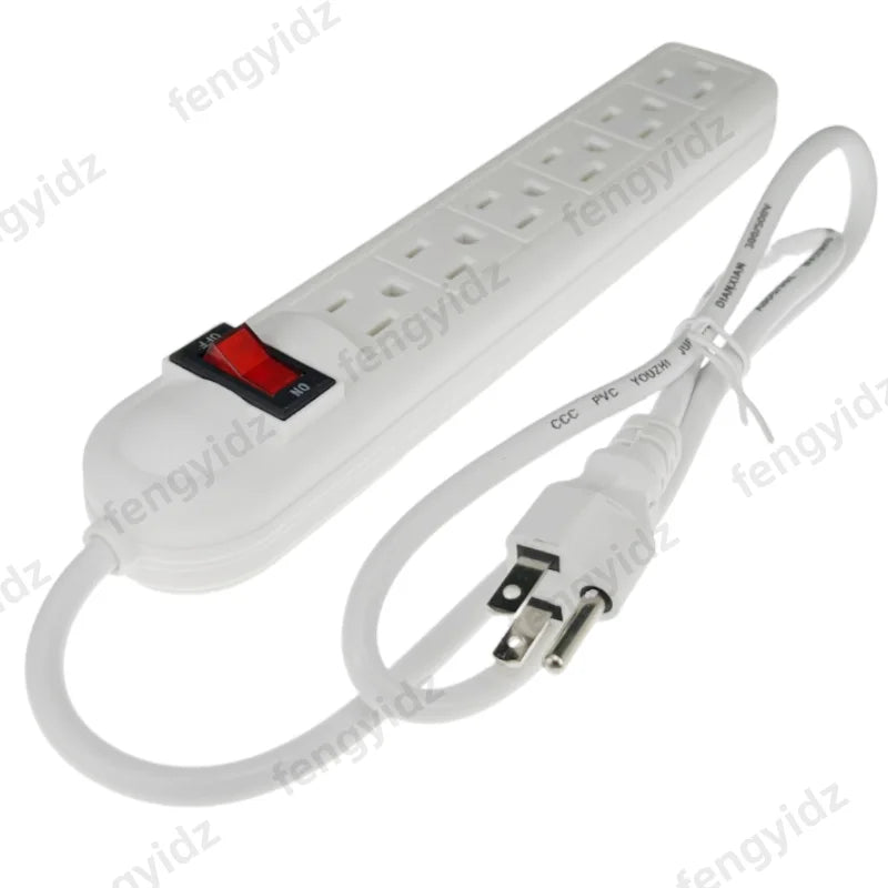 fengyidz US Power Strip Surge Protector with 6 Outlet  with 1m Extension Cord for Home and Office