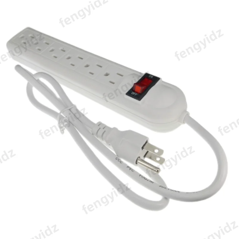 fengyidz US Power Strip Surge Protector with 6 Outlet  with 1m Extension Cord for Home and Office