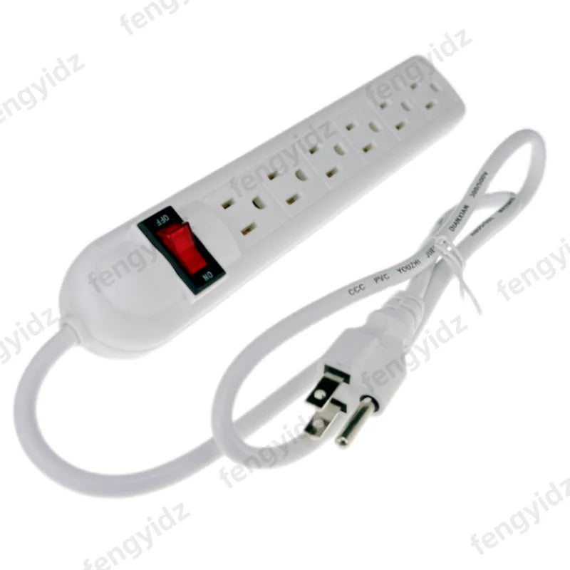 fengyidz US Power Strip Surge Protector with 6 Outlet  with 1m Extension Cord for Home and Office